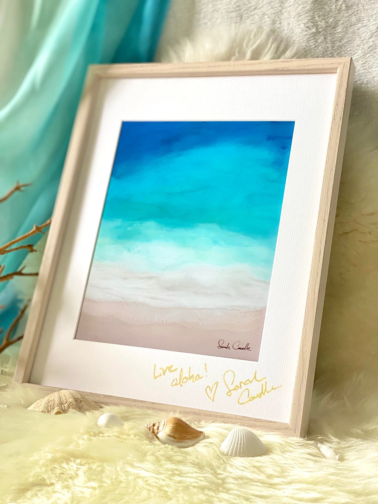 Sarah Caudle 直筆サイン入りマットプリント＆フレームセット – Sarah