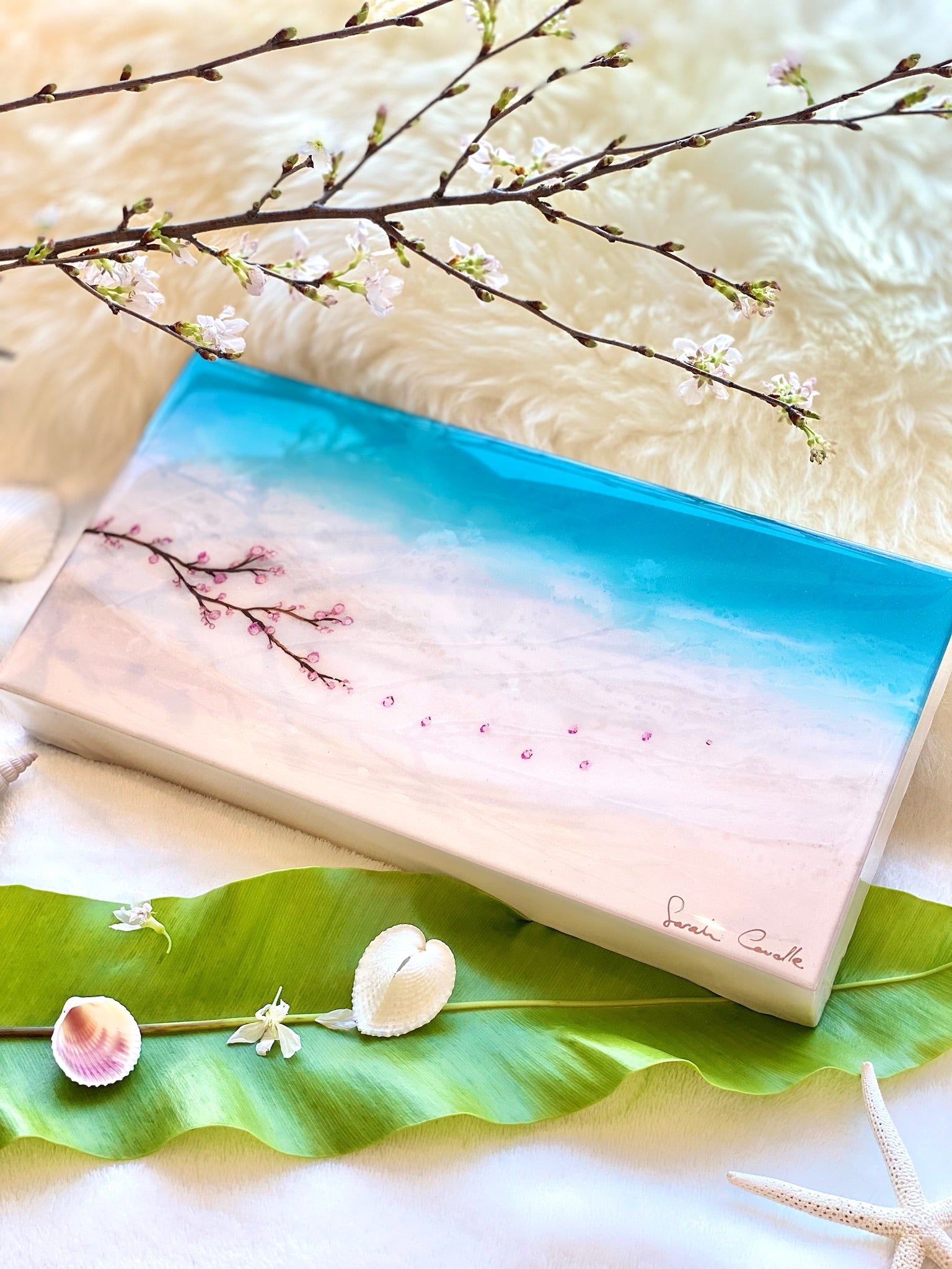 サラカードル Sarah Caudle　原画③ レジンアート8×10 Open Edition Resin Arts on Wood – Sarah Caudle Art Japan