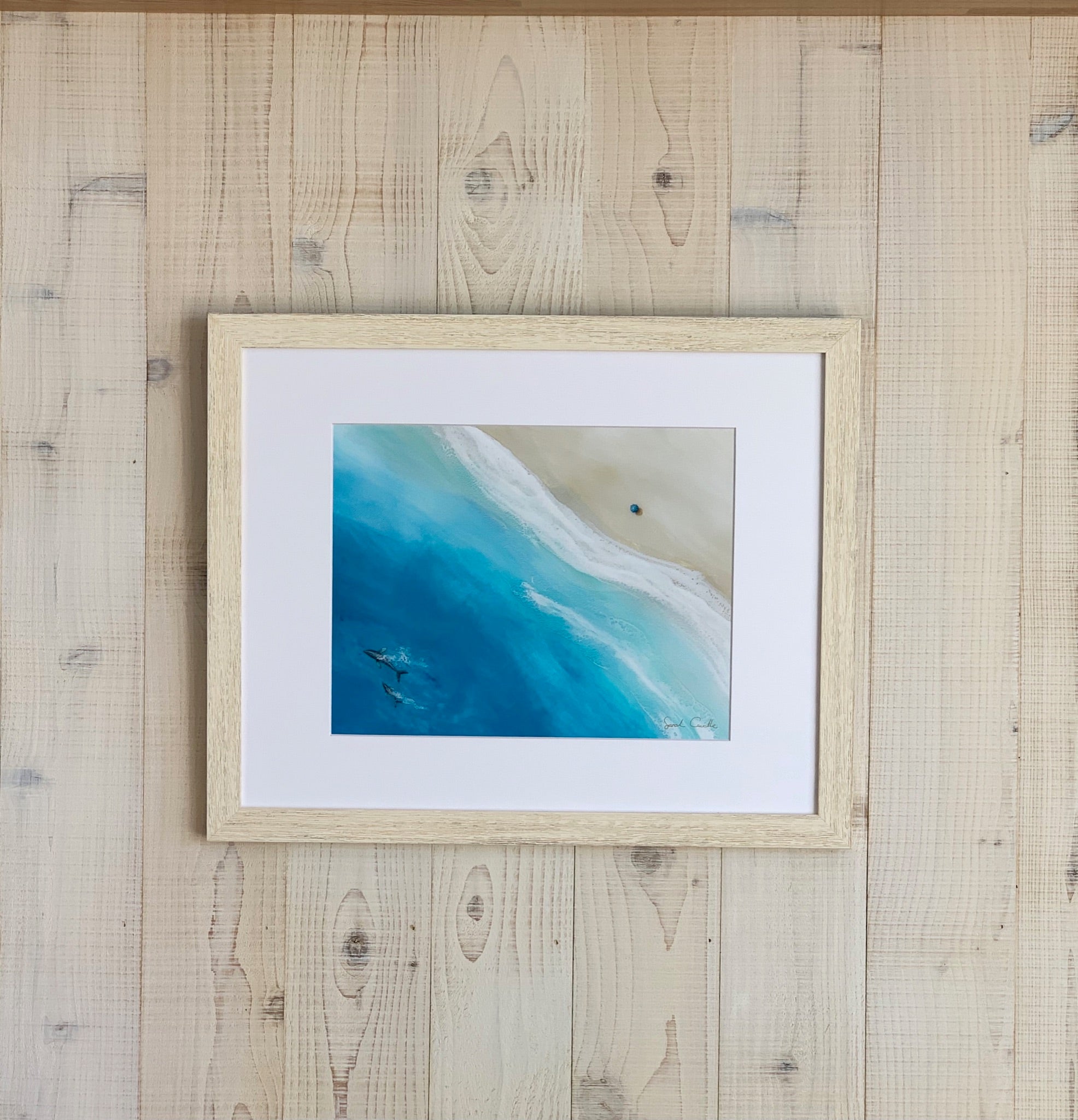 サラ・カードル ☆原画☆ 大きめ Sarah Caudle / サラカードル】”Big Beach”Matted Print – Sarah