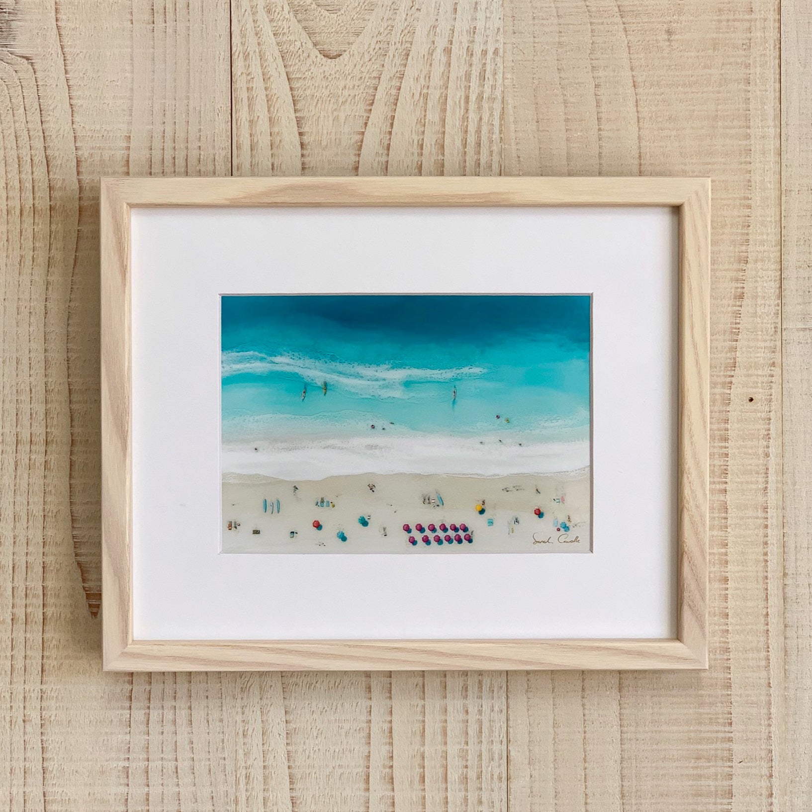 Sarah Caudle / サラカードル】”Waikiki Beach”Matted Print – Sarah 