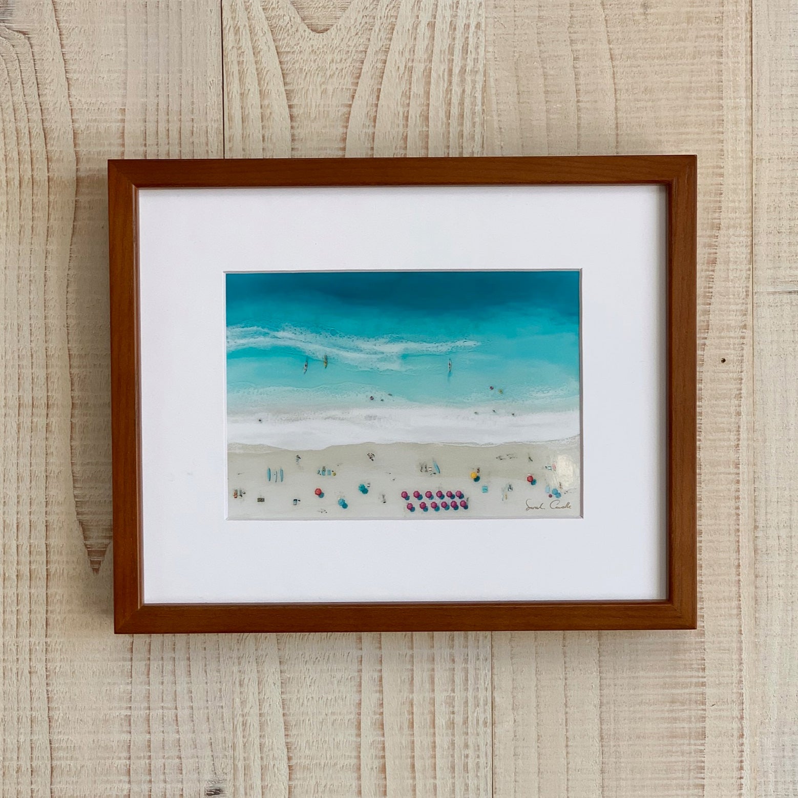 【Sarah Caudle / サラカードル】”Waikiki Beach”Matted Print