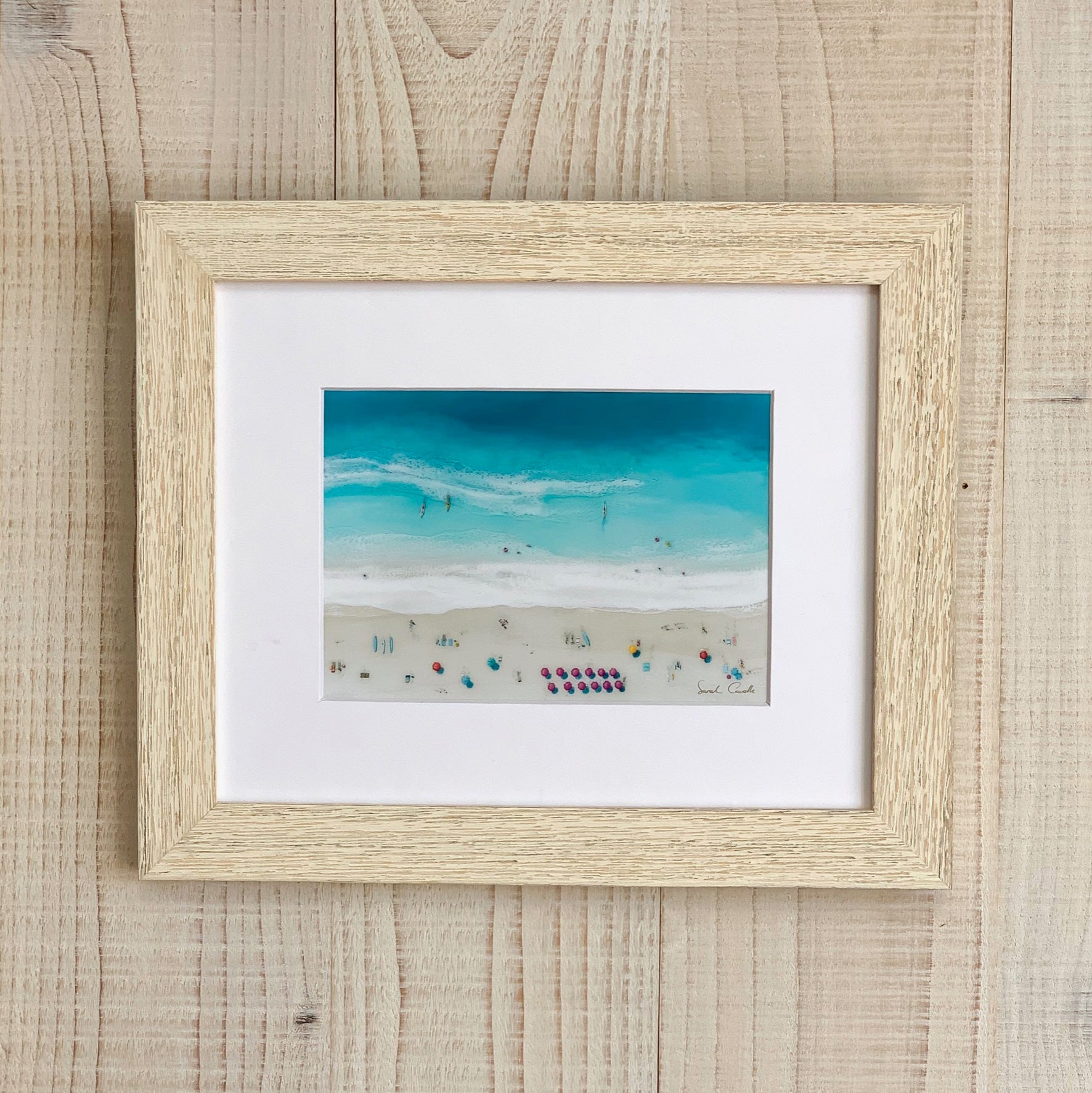 【Sarah Caudle / サラカードル】”Waikiki Beach”Matted Print 